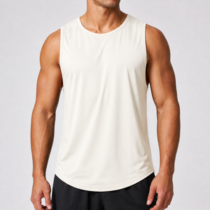 Custom Logo <b>Men</b> Sleeveless Gym Tank <b>Top</b> Quick Dry Breathable <b>Muscle</b> Fit Workout Running Fitness Sports Vest Lightweight Activewe - Product Image 1
