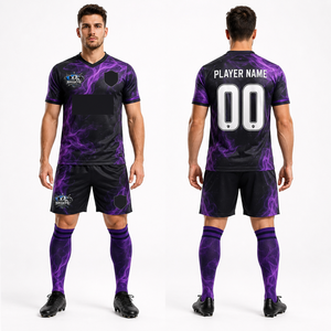 Nuevo Conjunto de Uniforme de Fútbol, Ligero, con Malla de Ventilación, Control de Sudor, Poliéster Reciclado Premium, Calidad Atlética para Partidos - Product Image 1