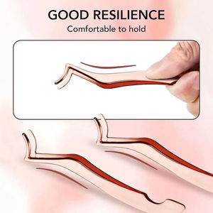 Applicateur professionnel en acier inoxydable antistatique à pointe dentelée pour pose de faux cils et extension de cils de précision - Product Image 2
