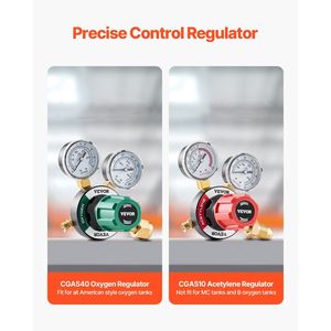 Kit de soplete de oxígeno y acetileno de 12 piezas, juego de herramientas de soldadura de oxígeno y acetileno de 177 pulgadas con manguera doble de 1 pulgada para soldadura y corte de gas de alta presión - Product Image 5