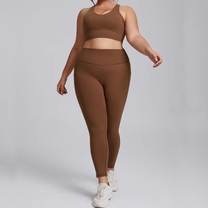 Conjunto de Ropa Deportiva para Yoga para Mujer, Sujetador Deportivo y Leggings, Dos Piezas, Ropa Deportiva Activa para Gimnasio, Ejercicio y Entrenamiento - Product Image 1