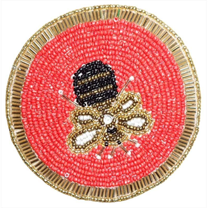 Premium Rustic <b>Beaded</b> Glass Drink <b>Coasters</b> Reusable for Kitchen Decor Premium Craftsmanship - Product Image 3