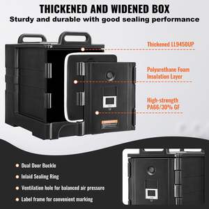 81QT Portador de Sartén de Comida con Aislamiento Apilable para Catering Dishbox Chafing Dish Cooler Bag - Product Image 4