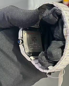 Montre pour homme à quartz, entièrement sertie de diamants Moissanite qualité VVS, style Hip Hop, luxe, pour soirée, montre statement - Product Image 3