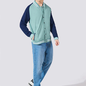 Plus Size <b>Men's</b> Custom Varsity <b>Baseball</b> <b>Jacket</b> With Stand Ribbed Collar Blank Design Custom Logo Option-Wholesale - Product Image 4