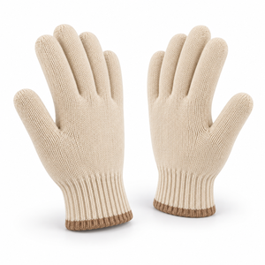Soft Cotton Grain General Purpose Work <b>Gloves</b> Anti-Slip Heat Resistant <b>Silicone</b>-Free Breathable Fabric Flexible Movement - Product Image 1