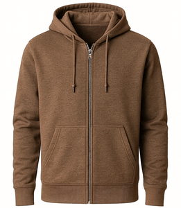 Nouvelle Arrivée Vente en Gros Sweat à Capuche d'Hiver pour Homme de Qualité Supérieure 100% Coton Couleur Unie Décontracté avec Fermeture Éclair Vêtement d'Extérieur pour Adulte - Product Image 5