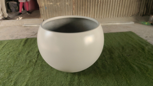 KNT Creations – Pot de fleurs circulaire en fibre de verre léger et durable, style moderne et classique, pour usage extérieur en jardin, toutes saisons - Product Image 2