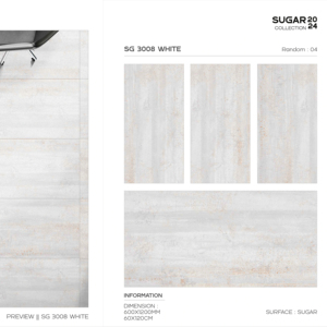 Azulejos de porcelana de calidad de exportación con acabado azucarado en tamaño 60x120cm 600x1200mm 24x48 para uso en paredes y suelos interiores con estilo. - Product Image 1