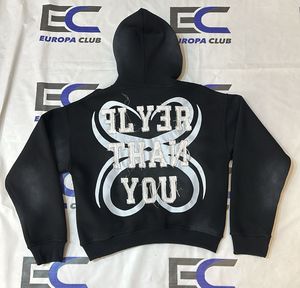 Sudadera con capucha de algodón polar para hombre, estilo streetwear, con apliques, efecto desgastado por el sol, bordado, para invierno, venta al por mayor - Product Image 4