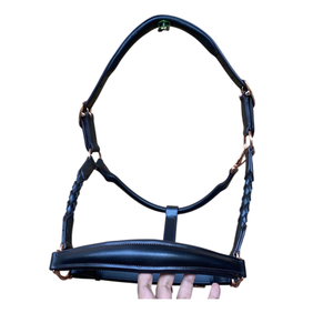 Arnés de cuero de alta calidad estilo anatómico para caballos, con hebilla de latón en oro rosa, equipo para caballos. - Product Image 3