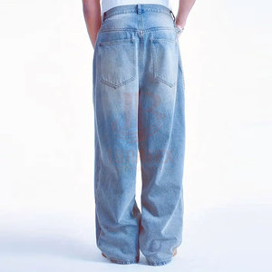 New Style Outdoor Use Oversize <b>Jeans</b> Pant Washed Best Quality Solid Color <b>Jeans</b> Pants For <b>Men</b> In Cheap Price - Product Image 2
