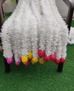 Guirnaldas de Flores de Jazmín Blanco de Plástico Artificial, Capullos de Loto, Decoración Tradicional para el Hogar, Adornos Colgantes para Bodas Indias, Festivales, Pooja - Product Image 1