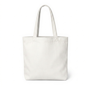Sac en toile de coton vierge écologique personnalisé, sac de shopping imprimé avec logo personnalisé, couleur originale pour cadeau - Product Image 4