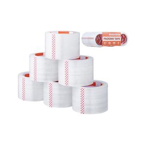 Nastro Adesivo Trasparente BOPP per Imballaggio, Bobina da 3 Pollici, 6 Rotoli, 7,6 cm x 59,7 m, Spessore 2,7 Mil, Nastro per Imballaggio Resistente Progettato per l'Efficienza - Product Image 1
