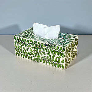 Boîte à mouchoirs et support décoratif de table de luxe, artisanal, écologique, en os incrusté, fait main, Tradebyd - Product Image 4