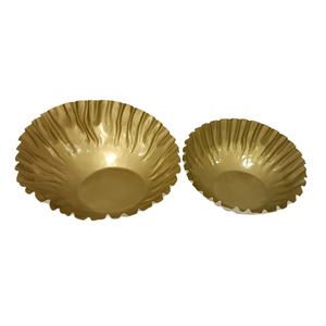 Nouvel arrivage : Ensemble de plateaux et bols de service en aluminium moulé pour fruits secs, idéal pour la maison, la restauration familiale et les hôtels. - Product Image 1