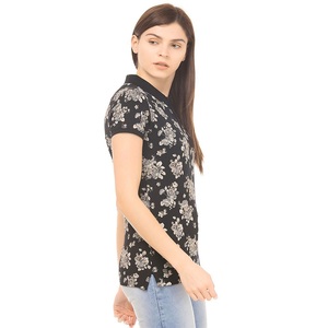 Polo pour femme personnalisé à prix d'usine, col contrastant, t-shirt polo pour femme - Product Image 2