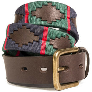 Cinturón de Cuero Genuino Personalizado para Hombre, Deportivo y de Ocio, con Bordado Polo y Grabado Vegetal, Servicio OEM para Productos Ecuestres - Product Image 1