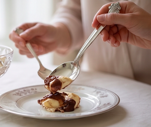 Ensemble de couverts minimalistes en argent fini pour servir des desserts, des apéritifs, lors de mariages, de fêtes et pour une utilisation à la maison ou en cuisine. - Product Image 5