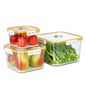 Lot de 3 boîtes alimentaires carrées Hokori, sans BPA, hermétiques, en plastique, avec couvercles - Product Image 2