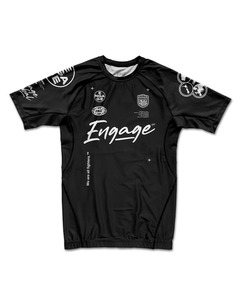 Engage MMA BJJ Rashguard Short Training Shirt Men Women Soft Stretch Fabric Quick Dry Breathable Anti-Bacterial Gym Fitness Wear - Product Image 3