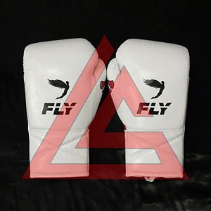 Fabrication en usine de gants de boxe blancs sur mesure, 100% cuir véritable, gants de boxe professionnels pour la pratique du fly boxing. - Product Image 3