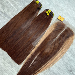 Vente en gros prix d'usine 100% cheveux humains vietnamiens BoneStraight Birthmark couleur brune cheveux abordables de luxe pour les femmes - Product Image 1