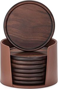 Eco Friendly Solid Wood Coaster Set Drink Cup Mat Non Slip <b>Table</b> <b>Protection</b> for Home Kitchen Coffee Shop At Competitive Price - Product Image 6