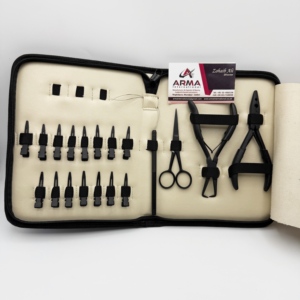 Matte Black Hair Extension Tool Kit Stainless Steel Small Clips with Loop and Scissor Hair Extension <b>Plier</b> With Private Label - Product Image 6