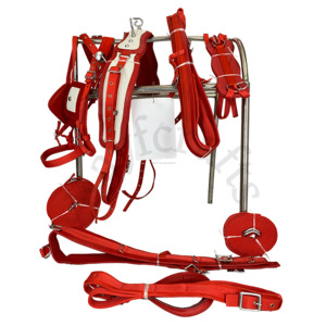 ชุดสายรัดขับรถไนลอนสังเคราะห์สำหรับดึงม้ารถเข็นชุดสมบูรณ์แข็งแรงทนทานสร้างสายรัดจูงม้า - Product Image 1