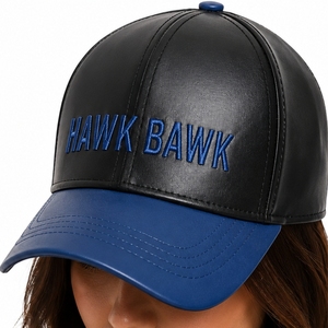 Unisex Leather Baseball <b>Cap</b> Premium Leather Embroidered Letter Logo Adjustable Classic Style Lightweight Comfortable Daily Wear - Product Image 5