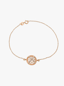Bracelet à breloques en diamant cultivé en laboratoire, or rose, chaîne géométrique en diamant, bijoux fins pour femmes - Product Image 1