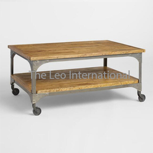 Mesa de Centro con Acabado Negro de Aspecto Elegante, con Tapa Cuadrada de Madera, para Restaurantes y Cafeterías - Product Image 3