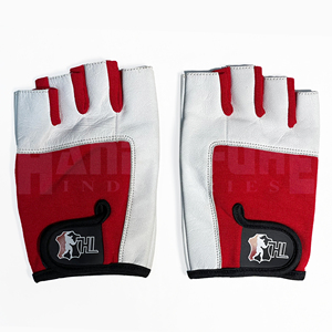 Gants de musculation GYM en PU, demi-doigts, avec fermeture à boucle et sangle de poignet réglable, unisexe, pour la musculation - Product Image 2