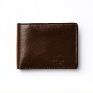 Nueva Cartera de Hombre Abierta de Cuero Crazy Horse Retro con RFID, Duradera, Minimalista, Portátil, Plegable, Marrón - Product Image 1