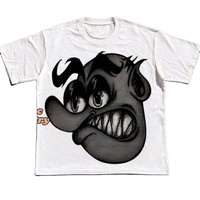 Meilleurs T-shirts personnalisés imprimés pour hommes, tricotés sur le devant, coupe oversize courte, 300 grammes, 100 % coton, style streetwear, livraison rapide