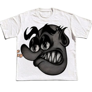 เสื้อยืดผู้ชายแบบสั่งพิมพ์ลายเอง ทรงโอเวอร์ไซส์ ตัดสั้น น้ำหนัก 300 กรัม ผ้าฝ้าย 100% ทรงบ็อกซี่ สไตล์ไฮสตรีท สำหรับฤดูร้อน - Product Image 1