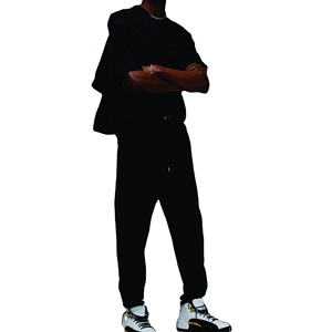 OEM de pantalons de survêtement en coton pantalons droits pour hommes grande taille pantalons décontractés pour hommes automne et hiver avec pantalons en velours épais - Product Image 1