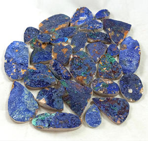 Azurite naturelle Druzy Cabochon de pierres précieuses en vrac poli à la main pierres semi-précieuses en vrac approvisionnement en gros - Product Image 3