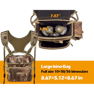 Wholesale Camo Hunting Binocular Harness Chest Pack Rangefinder Pouch Fleece-Lined Rain Cover Adjustable Straps - Product Image 6