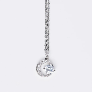 Collar de Moissanita Estilo Tenis de Lujo con Cadena Fina de Plata de Ley 925, Joyería Elegante para Mujer, Regalo de Cumpleaños - Product Image 2
