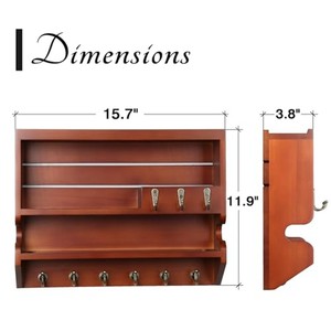 Aqdus Saleem - Gancho para Llaves Decorativo Rectangular Tradicional Pintado a Mano en Madera de Pino para Sala de Estar - Venta al por Mayor desde India - Product Image 4