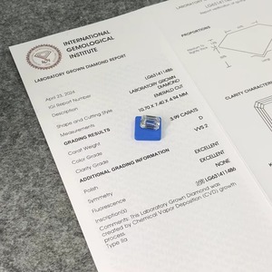 Diamants de laboratoire de luxe Bes, taille émeraude, CVD, diamant non monté, 3,99 carats, D VVS2, certifié IGI pour bijoux - Product Image 2