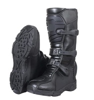 Chaussures de moto en cuir noir pour hommes 2023, bottes d'équitation en cuir pour garçons, équipement de randonnée pour la course automobile, vêtements en cuir