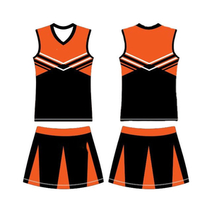 Uniforme de Animadoras para Adultos, Sin Mangas, Color Negro y Naranja, Conjunto de Disfraz para Actuaciones de Equipo, Transpirable y Cómodo - Product Image 6