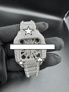 Men's Luxury Stainless Steel Square <b>Mechanical</b> <b>Watch</b> 41 mm Analog Automatic Moissanite Sapphire Crystal Folding Clasp Vintage - Product Image 4