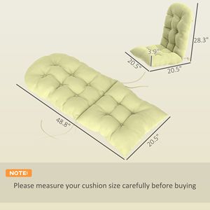 Set di 2 Cuscini per Sedia Adirondack da Esterno con Schienale Alto Trapuntato, Antiscivolo, con Lacci, Cuscini di Qualità per Esterni - Product Image 3