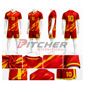 Conjunto de Camiseta y Pantalones Cortos de Fútbol Americano con Estampado a Cuadros, Transpirable, Personalizado, Talla Grande, para Equipos de Adultos - Product Image 6