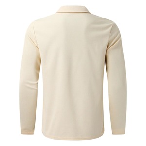 เสื้อแจ็คเก็ตโปโลแขนยาวผู้ชายสไตล์วินเทจ รุ่น XZ สำหรับฤดูใบไม้ร่วง  ตกแต่งซิป  ย้อมสีพื้น - Product Image 5